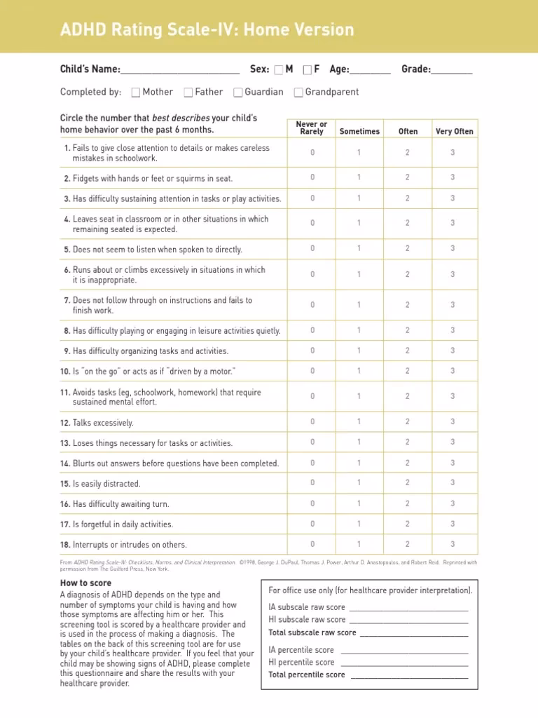 What is ADHD RS?