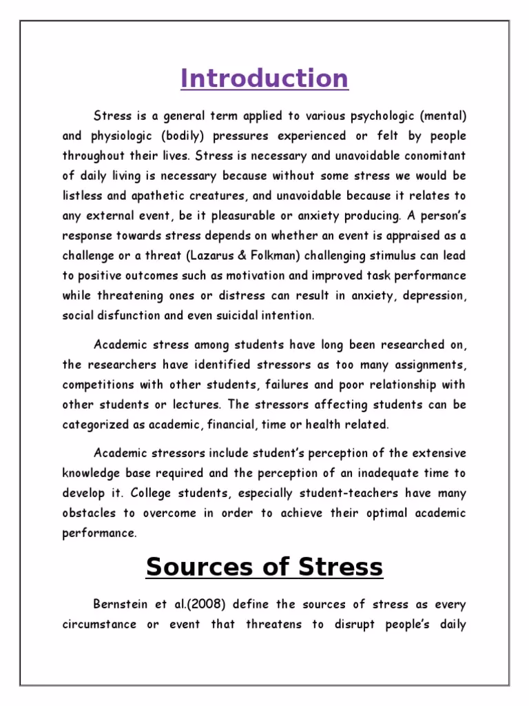How does acute stress affect your health?