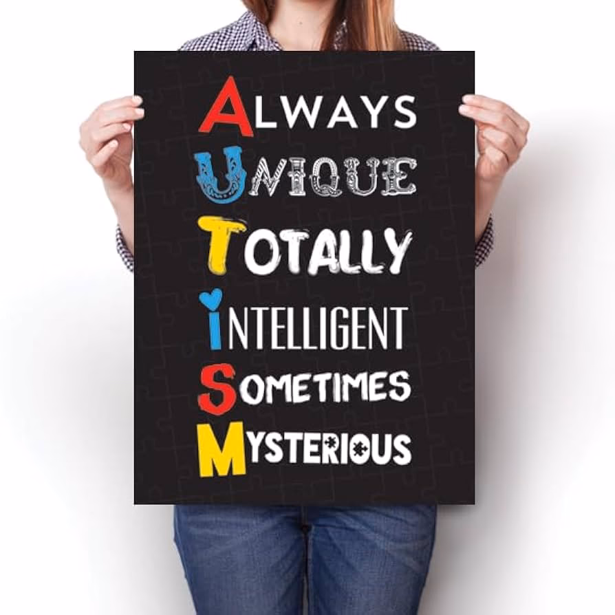 What acrostic autism posters are included?