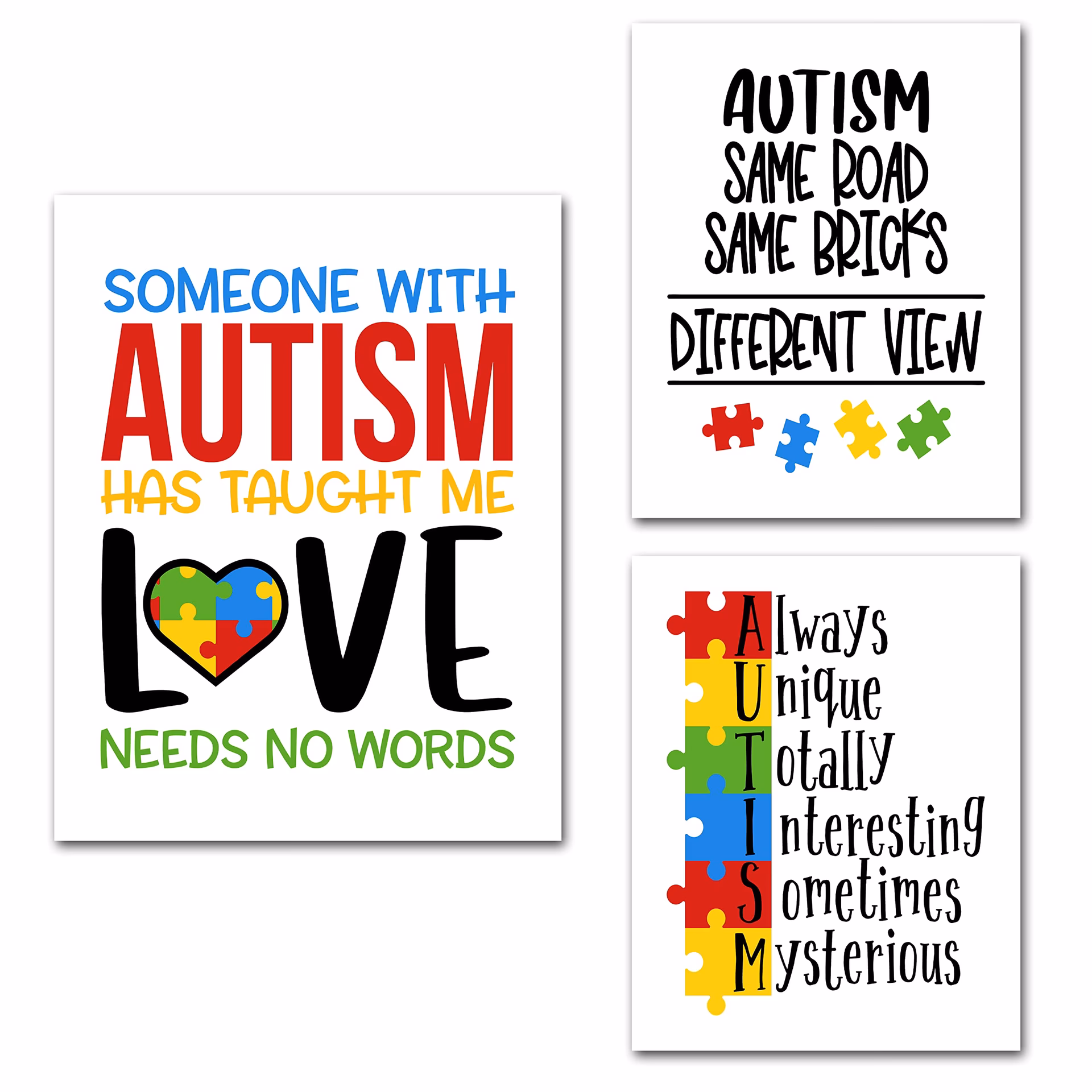 What is a 1 page autism awareness poster?