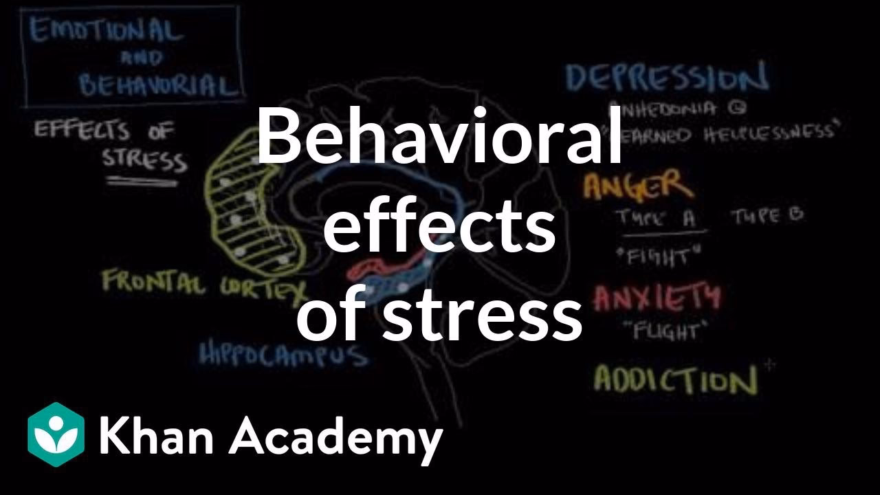 What are behavioral symptoms of stress?