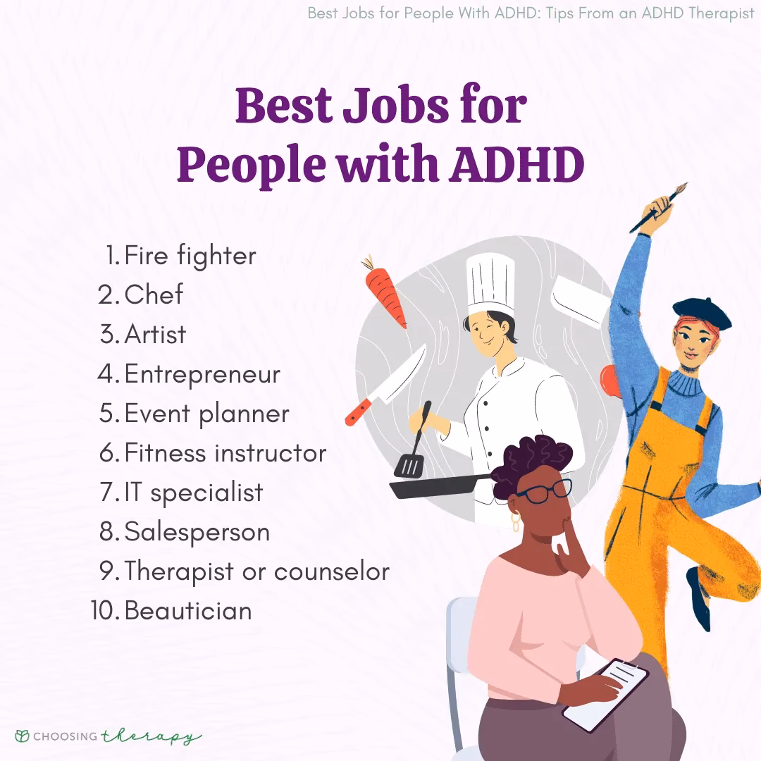 How can career choices help people with ADHD?