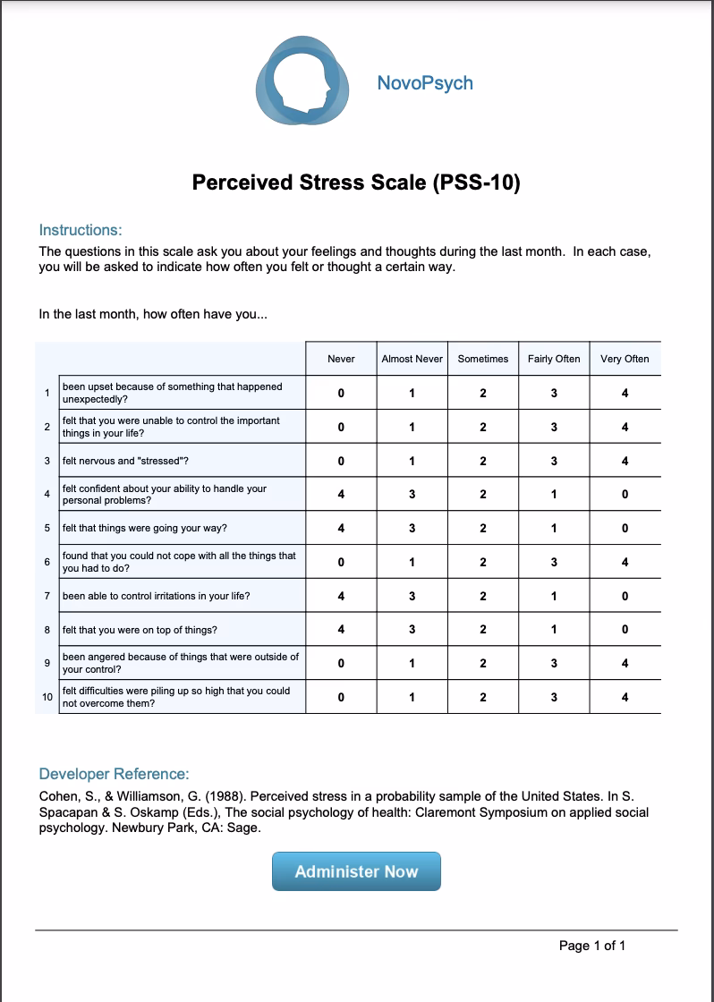 What is the Perceived Stress Scale (PSS)?