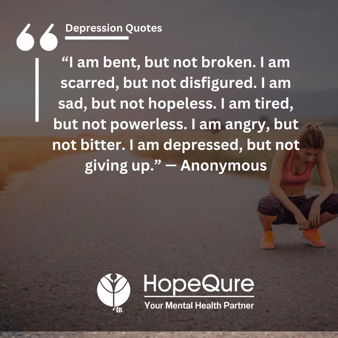 What do you say if you're depressed?