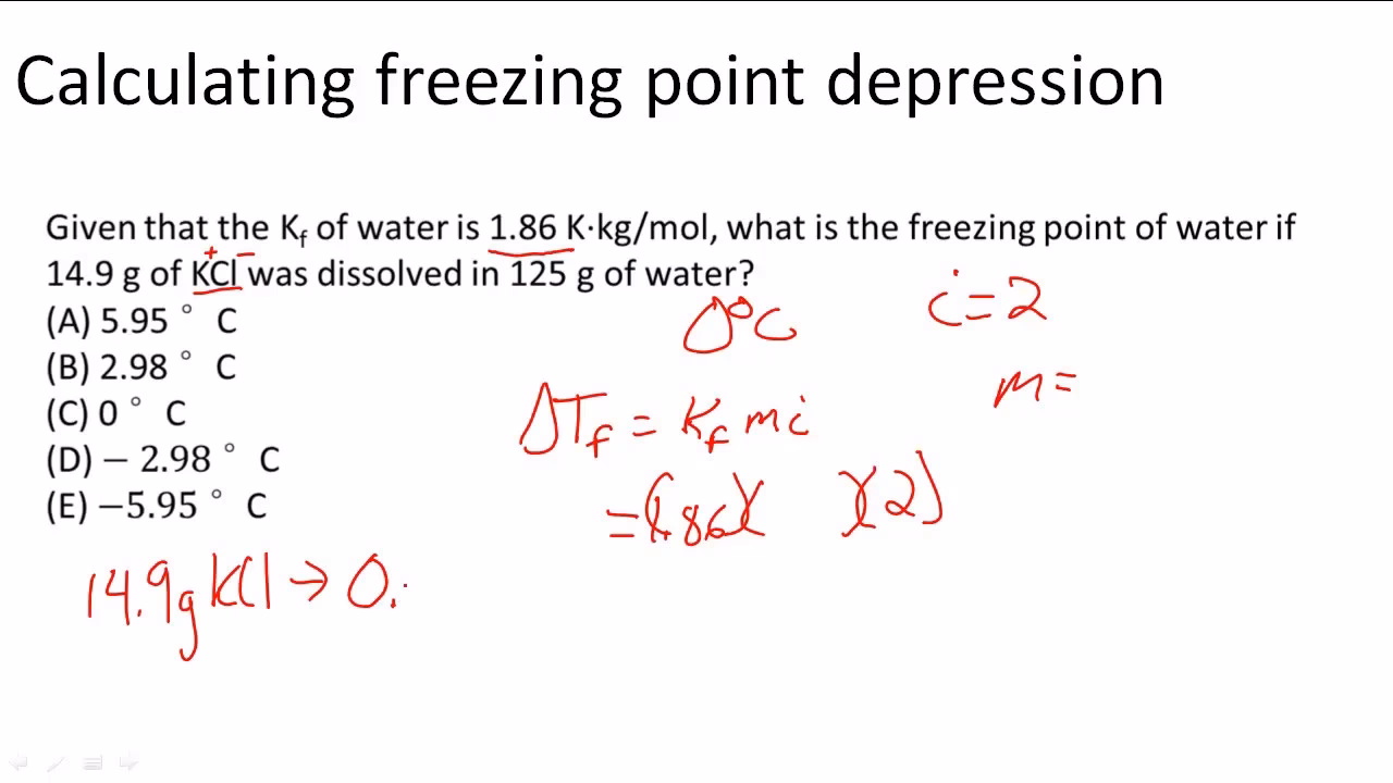 What is the freezing point depression constant?