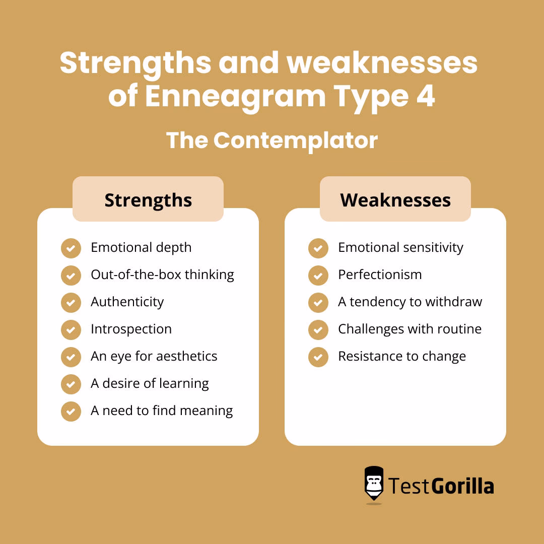 What are the weaknesses of an Enneagram Type 4?