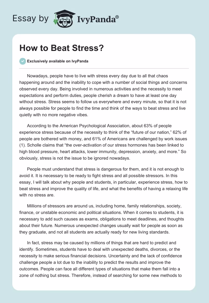 How to write under stress?