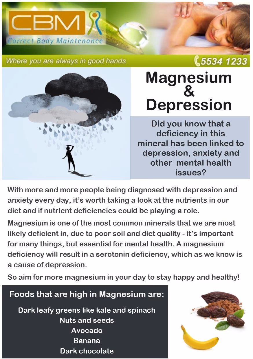 Does magnesium deprivation affect mood?