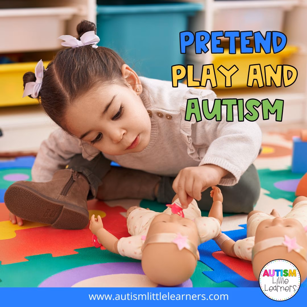 How can a child with autism participate in pretend play?