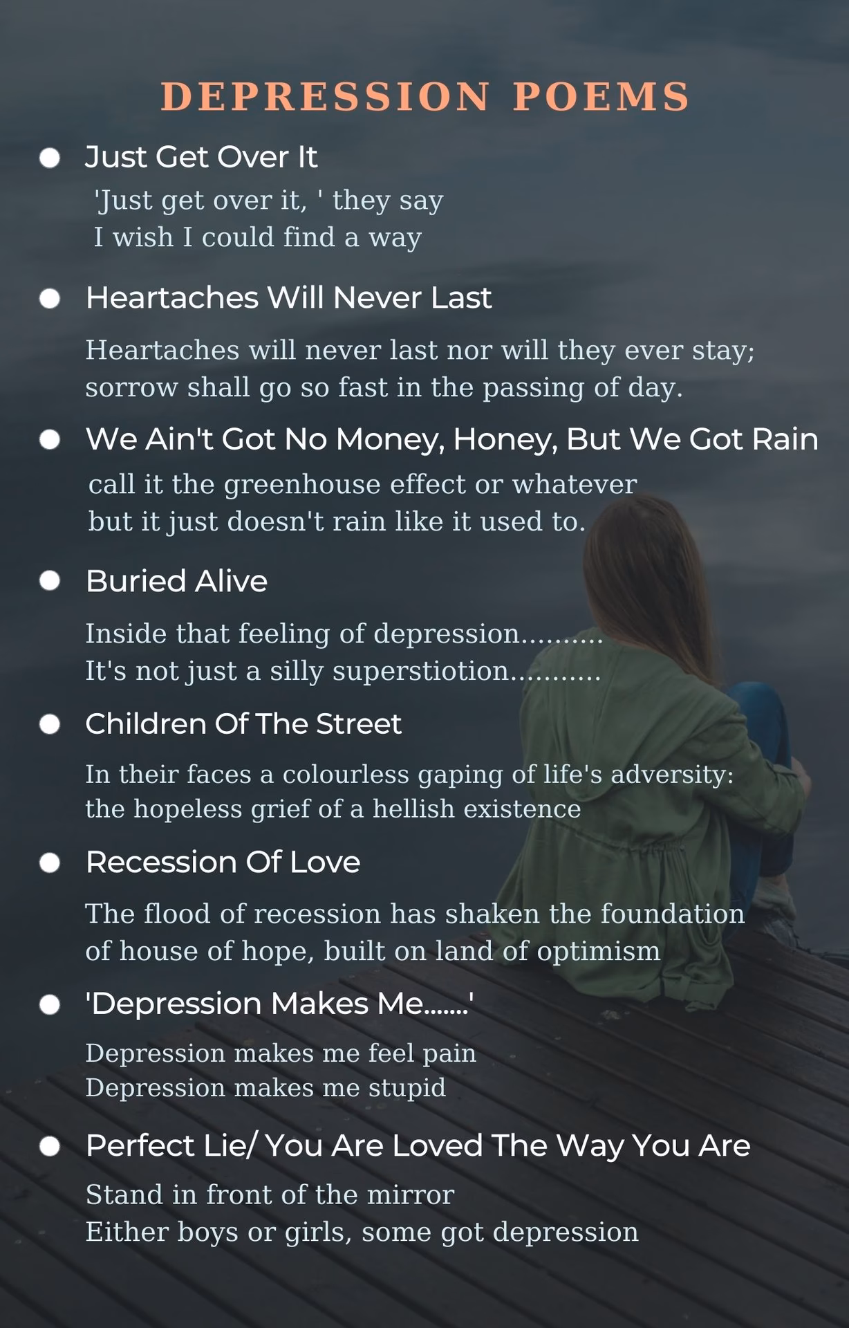 Why do poets write depression poems?
