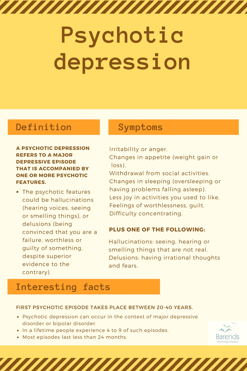 What is psychotic depression?