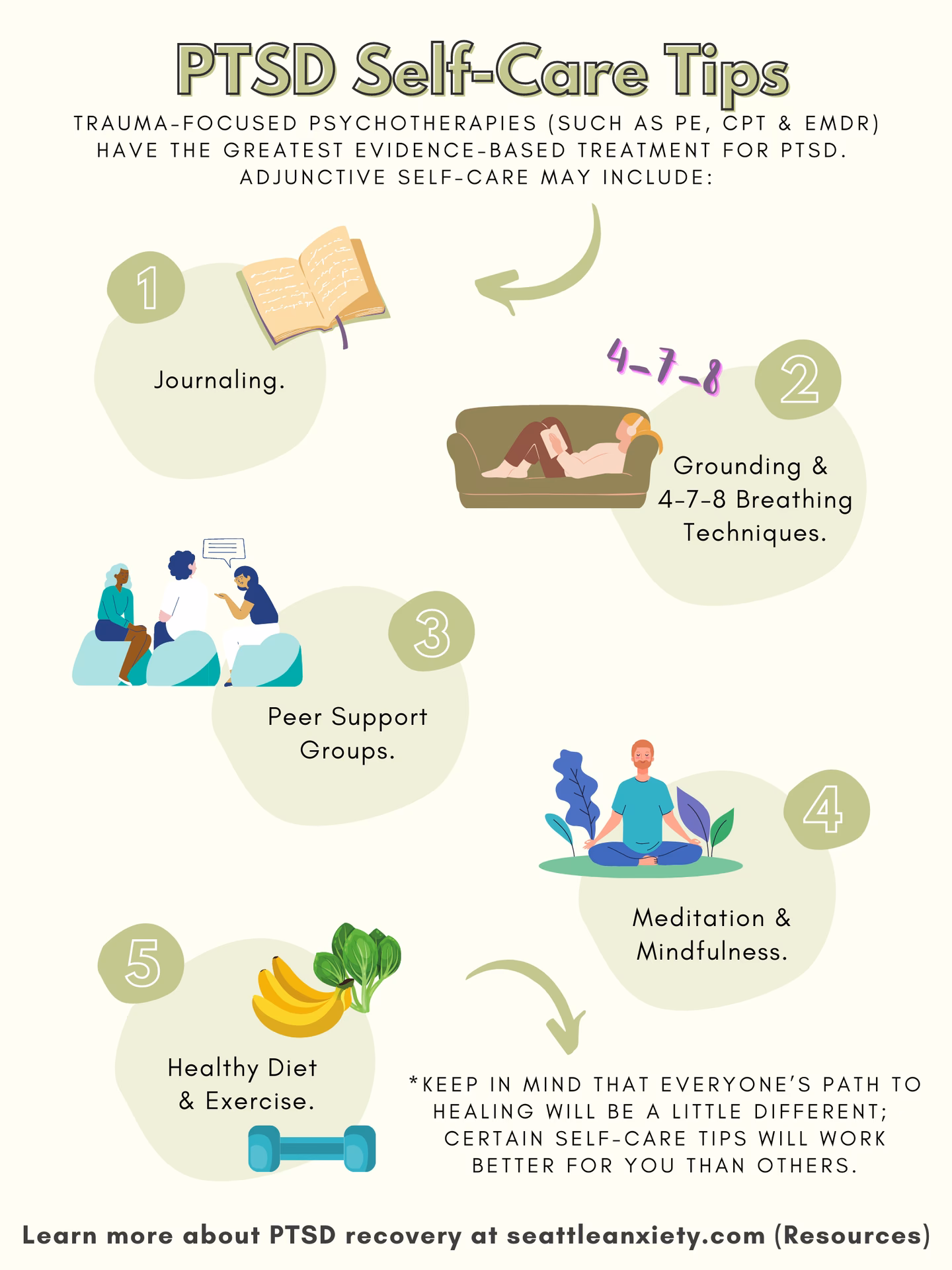 What are the treatment options for PTSD in adults?