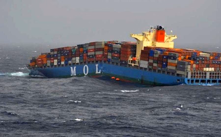 What causes hogging and sagging on a ship?