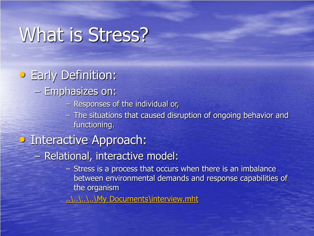 Where is environmental stress studied?