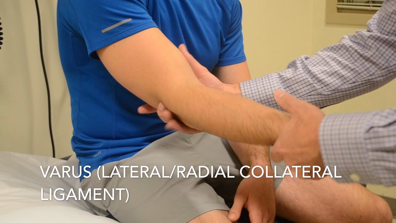 What is a valgus stress test?